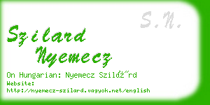 szilard nyemecz business card